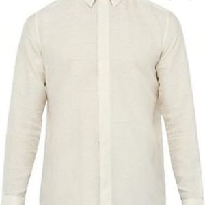 Yves St Laurent long sleeved off white dress shirt